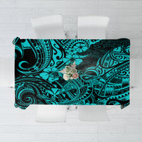 Hawaii Shark Tablecloth Polynesian Pattern Turquoise Version - Wonder Print Shop