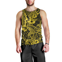 Hawaii Shark Men Tank Top Polynesian Pattern Yellow Version - Wonder Print Shop