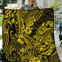 Hawaii Shark Quilt Polynesian Pattern Yellow Version - Wonder Print Shop