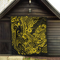 Hawaii Shark Quilt Polynesian Pattern Yellow Version - Wonder Print Shop
