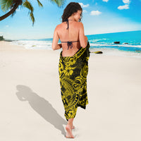 Hawaii Shark Sarong Polynesian Pattern Yellow Version - Wonder Print Shop
