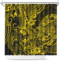 hawaii-shark-shower-curtain-polynesian-pattern-yellow-version