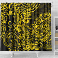 hawaii-shark-shower-curtain-polynesian-pattern-yellow-version