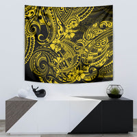 Hawaii Shark Tapestry Polynesian Pattern Yellow Version - Wonder Print Shop