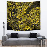 Hawaii Shark Tapestry Polynesian Pattern Yellow Version - Wonder Print Shop