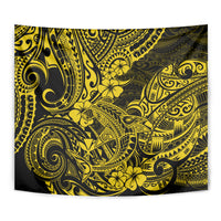 Hawaii Shark Tapestry Polynesian Pattern Yellow Version - Wonder Print Shop