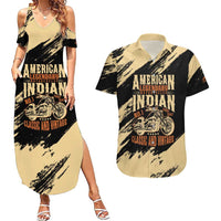 Personalized American Legendary Motorcycles Indian Chief 1947 Couples Matching Summer Maxi Dress and Hawaiian Shirt Classic and Vintage - Wonder Print Shop