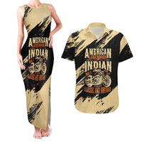 Personalized American Legendary Motorcycles Indian Chief 1947 Couples Matching Tank Maxi Dress and Hawaiian Shirt Classic and Vintage - Wonder Print Shop