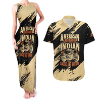 Personalized American Legendary Motorcycles Indian Chief 1947 Couples Matching Tank Maxi Dress and Hawaiian Shirt Classic and Vintage - Wonder Print Shop