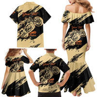 Personalized American Legendary Motorcycles Indian Chief 1947 Family Matching Mermaid Dress and Hawaiian Shirt Classic and Vintage - Wonder Print Shop