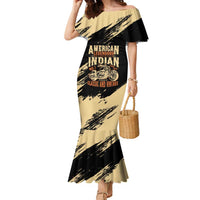 Personalized American Legendary Motorcycles Indian Chief 1947 Family Matching Mermaid Dress and Hawaiian Shirt Classic and Vintage - Wonder Print Shop