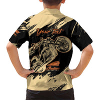 Personalized American Legendary Motorcycles Indian Chief 1947 Family Matching Off Shoulder Maxi Dress and Hawaiian Shirt Classic and Vintage - Wonder Print Shop