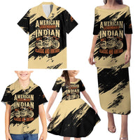 Personalized American Legendary Motorcycles Indian Chief 1947 Family Matching Puletasi and Hawaiian Shirt Classic and Vintage - Wonder Print Shop