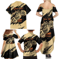 Personalized American Legendary Motorcycles Indian Chief 1947 Family Matching Summer Maxi Dress and Hawaiian Shirt Classic and Vintage - Wonder Print Shop