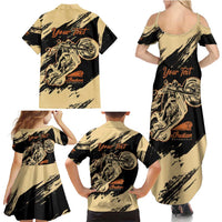 Personalized American Legendary Motorcycles Indian Chief 1947 Family Matching Summer Maxi Dress and Hawaiian Shirt Classic and Vintage - Wonder Print Shop