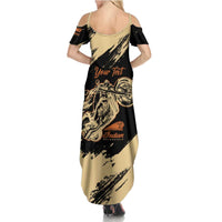 Personalized American Legendary Motorcycles Indian Chief 1947 Family Matching Summer Maxi Dress and Hawaiian Shirt Classic and Vintage - Wonder Print Shop