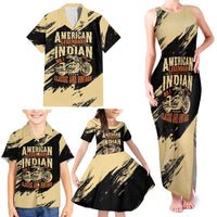 Personalized American Legendary Motorcycles Indian Chief 1947 Family Matching Tank Maxi Dress and Hawaiian Shirt Classic and Vintage - Wonder Print Shop