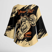 Personalized American Legendary Motorcycles Indian Chief 1947 Kimono Sleeve Blouse Classic and Vintage - Wonder Print Shop