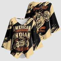 Personalized American Legendary Motorcycles Indian Chief 1947 Kimono Sleeve Blouse Classic and Vintage - Wonder Print Shop