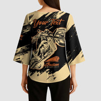 Personalized American Legendary Motorcycles Indian Chief 1947 Kimono Sleeve Blouse Classic and Vintage - Wonder Print Shop