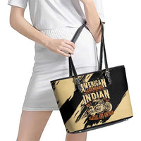 American Legendary Motorcycles Indian Chief 1947 Leather Tote Bag Classic and Vintage - Wonder Print Shop