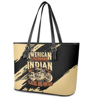 American Legendary Motorcycles Indian Chief 1947 Leather Tote Bag Classic and Vintage - Wonder Print Shop