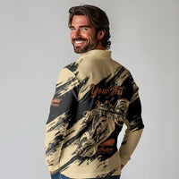 Personalized American Legendary Motorcycles Indian Chief 1947 Long Sleeve Polo Shirt Classic and Vintage - Wonder Print Shop