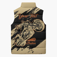 Personalized American Legendary Motorcycles Indian Chief 1947 Sleeveless Puffer Jacket Classic and Vintage - Wonder Print Shop