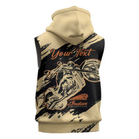 Personalized American Legendary Motorcycles Indian Chief 1947 Sleeveless Zip Hoodie Classic and Vintage - Wonder Print Shop
