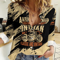 Personalized American Legendary Motorcycles Indian Chief 1947 Women Casual Shirt Classic and Vintage - Wonder Print Shop
