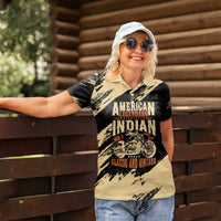 Personalized American Legendary Motorcycles Indian Chief 1947 Women Polo Shirt Classic and Vintage - Wonder Print Shop