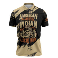Personalized American Legendary Motorcycles Indian Chief 1947 Zipper Polo Shirt Classic and Vintage - Wonder Print Shop