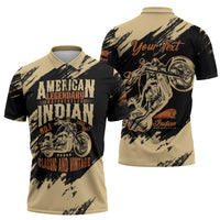Personalized American Legendary Motorcycles Indian Chief 1947 Zipper Polo Shirt Classic and Vintage - Wonder Print Shop