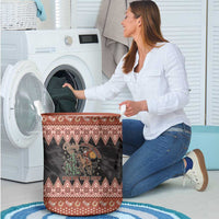 Howdy Christmas Cowboy Santa Laundry Basket Giddy Up Jingle Horse Pick Up Your Feet - Wonder Print Shop