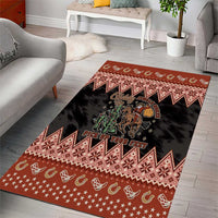 Howdy Christmas Cowboy Santa Area Rug Giddy Up Jingle Horse Pick Up Your Feet - Wonder Print Shop