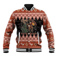 Howdy Christmas Cowboy Santa Baseball Jacket Giddy Up Jingle Horse Pick Up Your Feet - Wonder Print Shop