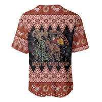 Howdy Christmas Cowboy Santa Baseball Jersey Giddy Up Jingle Horse Pick Up Your Feet - Wonder Print Shop