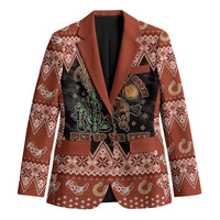 Howdy Christmas Cowboy Santa Blazer Giddy Up Jingle Horse Pick Up Your Feet - Wonder Print Shop