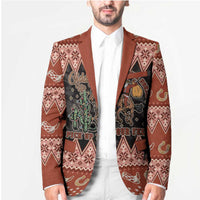 Howdy Christmas Cowboy Santa Blazer Giddy Up Jingle Horse Pick Up Your Feet - Wonder Print Shop