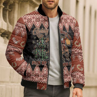 Howdy Christmas Cowboy Santa Bomber Puffer Jacket Giddy Up Jingle Horse Pick Up Your Feet - Wonder Print Shop