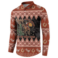 Howdy Christmas Cowboy Santa Button Sweatshirt Giddy Up Jingle Horse Pick Up Your Feet - Wonder Print Shop
