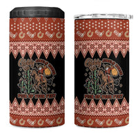 Howdy Christmas Cowboy Santa 4 in 1 Can Cooler Tumbler Giddy Up Jingle Horse Pick Up Your Feet - Wonder Print Shop