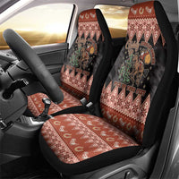 Howdy Christmas Cowboy Santa Car Seat Cover Giddy Up Jingle Horse Pick Up Your Feet - Wonder Print Shop