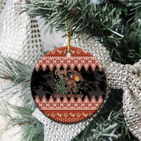 Howdy Christmas Cowboy Santa Ceramic Ornament Giddy Up Jingle Horse Pick Up Your Feet - Wonder Print Shop