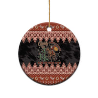 Howdy Christmas Cowboy Santa Ceramic Ornament Giddy Up Jingle Horse Pick Up Your Feet - Wonder Print Shop