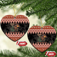 Howdy Christmas Cowboy Santa Ceramic Ornament Giddy Up Jingle Horse Pick Up Your Feet - Wonder Print Shop