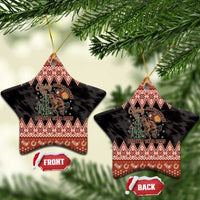 Howdy Christmas Cowboy Santa Ceramic Ornament Giddy Up Jingle Horse Pick Up Your Feet - Wonder Print Shop