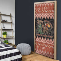 Howdy Christmas Cowboy Santa Door Cover Giddy Up Jingle Horse Pick Up Your Feet - Wonder Print Shop