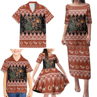 Howdy Christmas Cowboy Santa Family Matching Puletasi and Hawaiian Shirt Giddy Up Jingle Horse Pick Up Your Feet - Wonder Print Shop