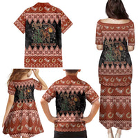Howdy Christmas Cowboy Santa Family Matching Puletasi and Hawaiian Shirt Giddy Up Jingle Horse Pick Up Your Feet - Wonder Print Shop